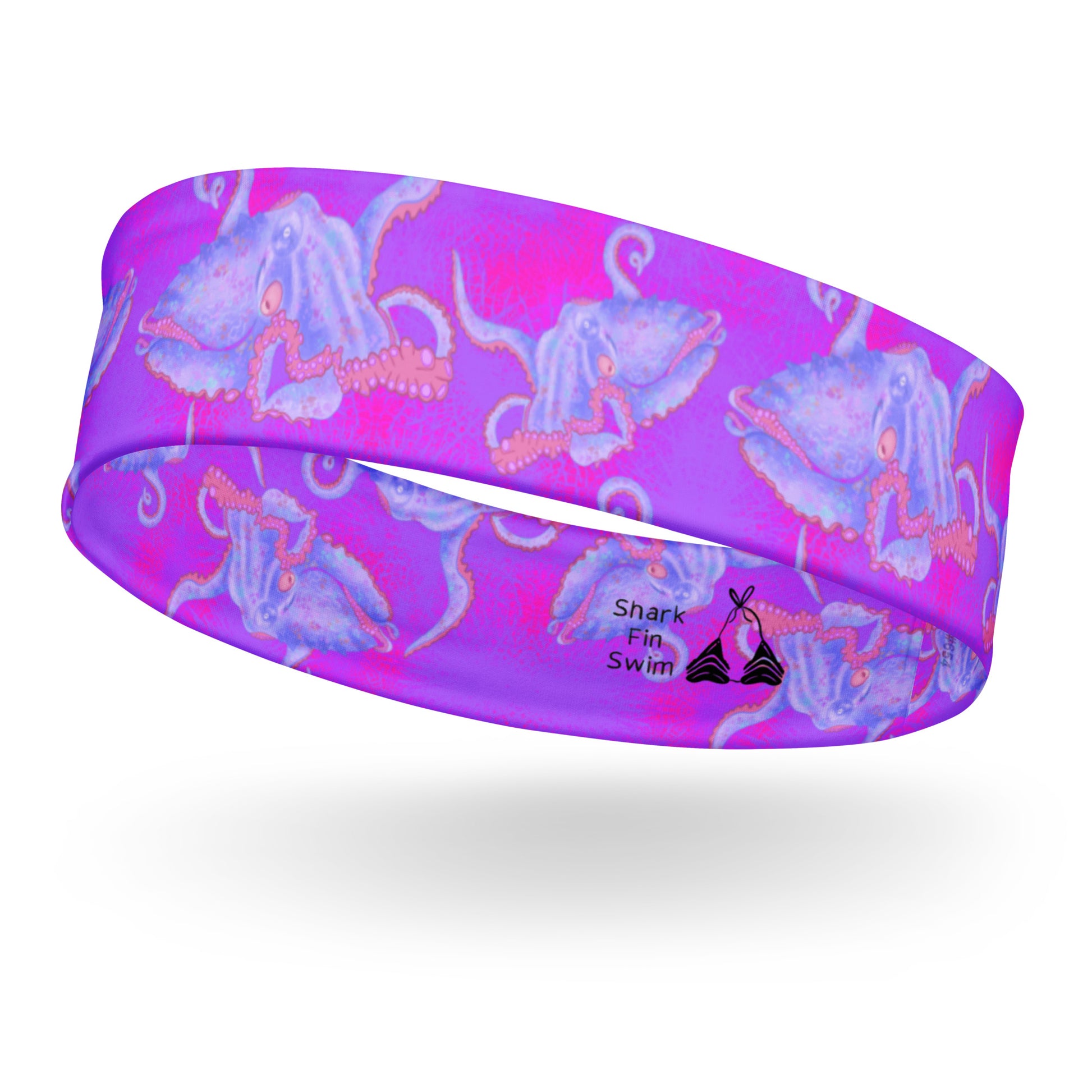 purple and hot pink octopus eco dive headband 