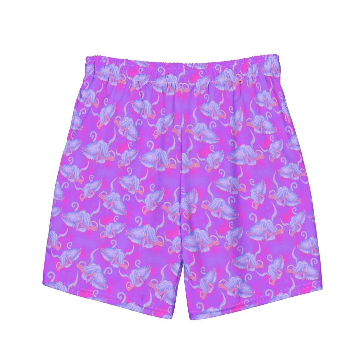 Purple and hot pink colorful octopus cropped eco rashguard 