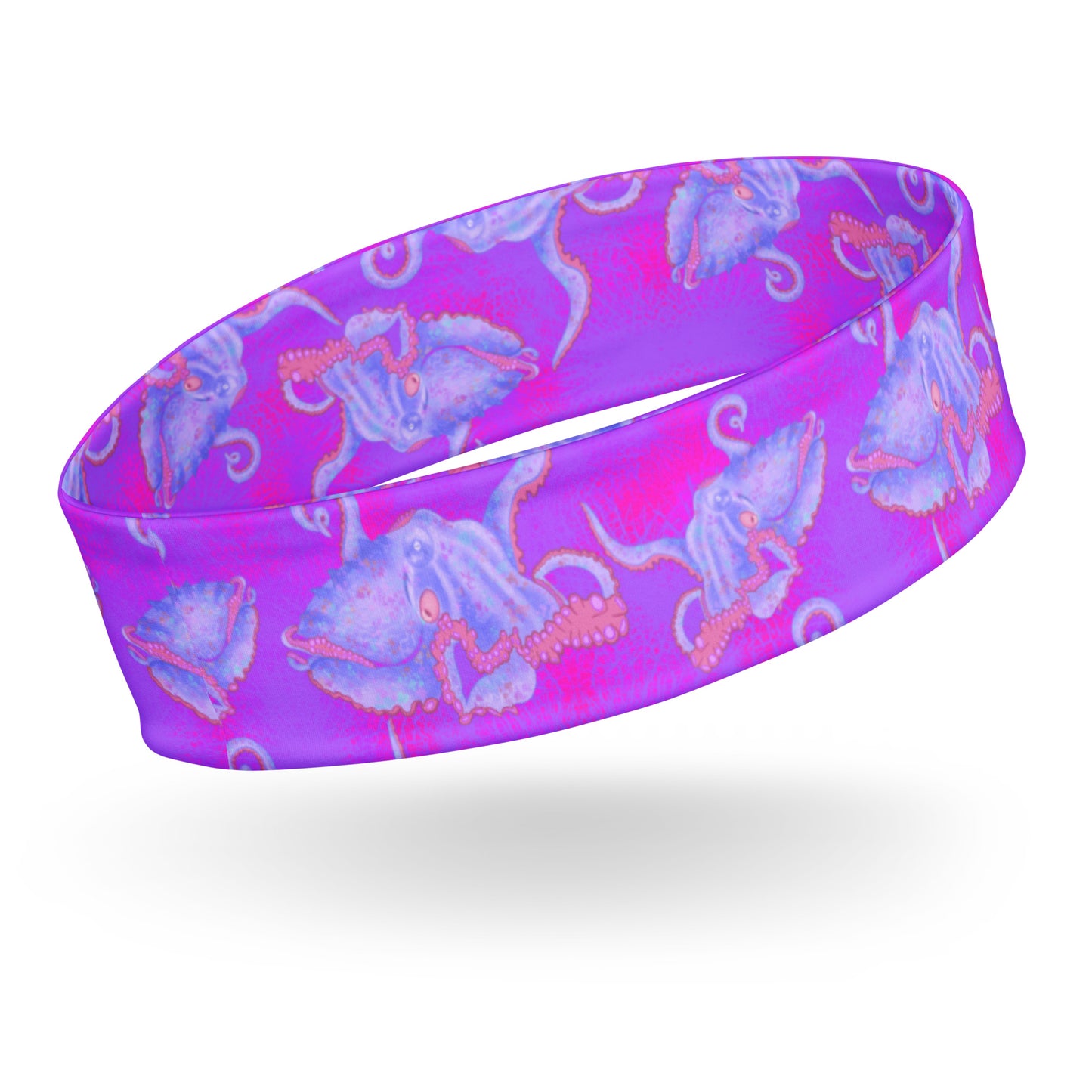 purple and hot pink octopus eco dive headband 