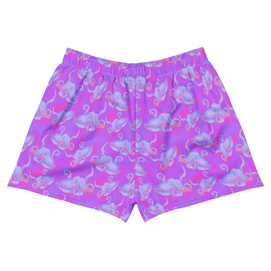 Purple and hot pink colorful octopus eco unisex shorts