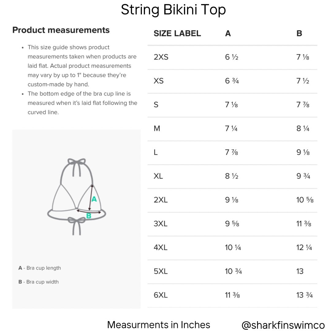 String bikini top porridge measurements 