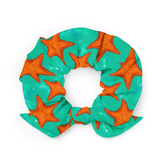 Starfish breeze sustainable scrunchie 