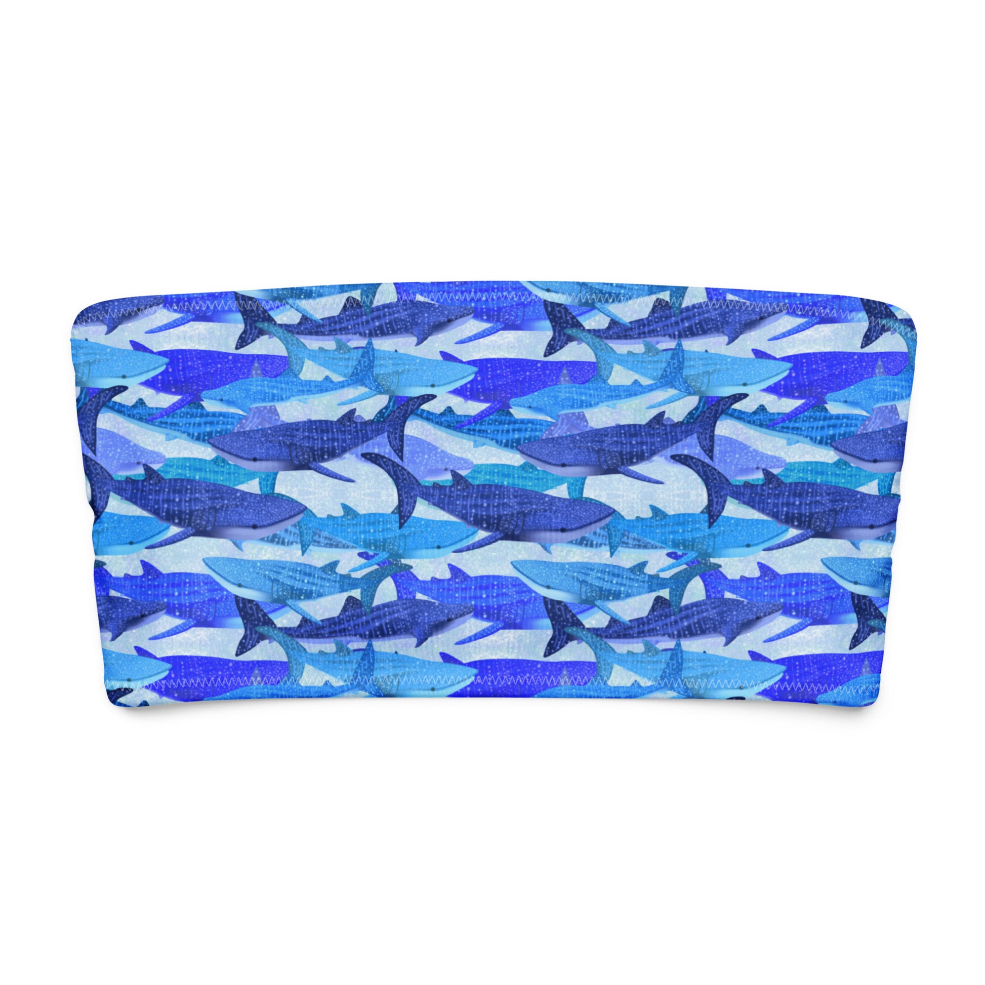 Blue whale shark bandeau top 