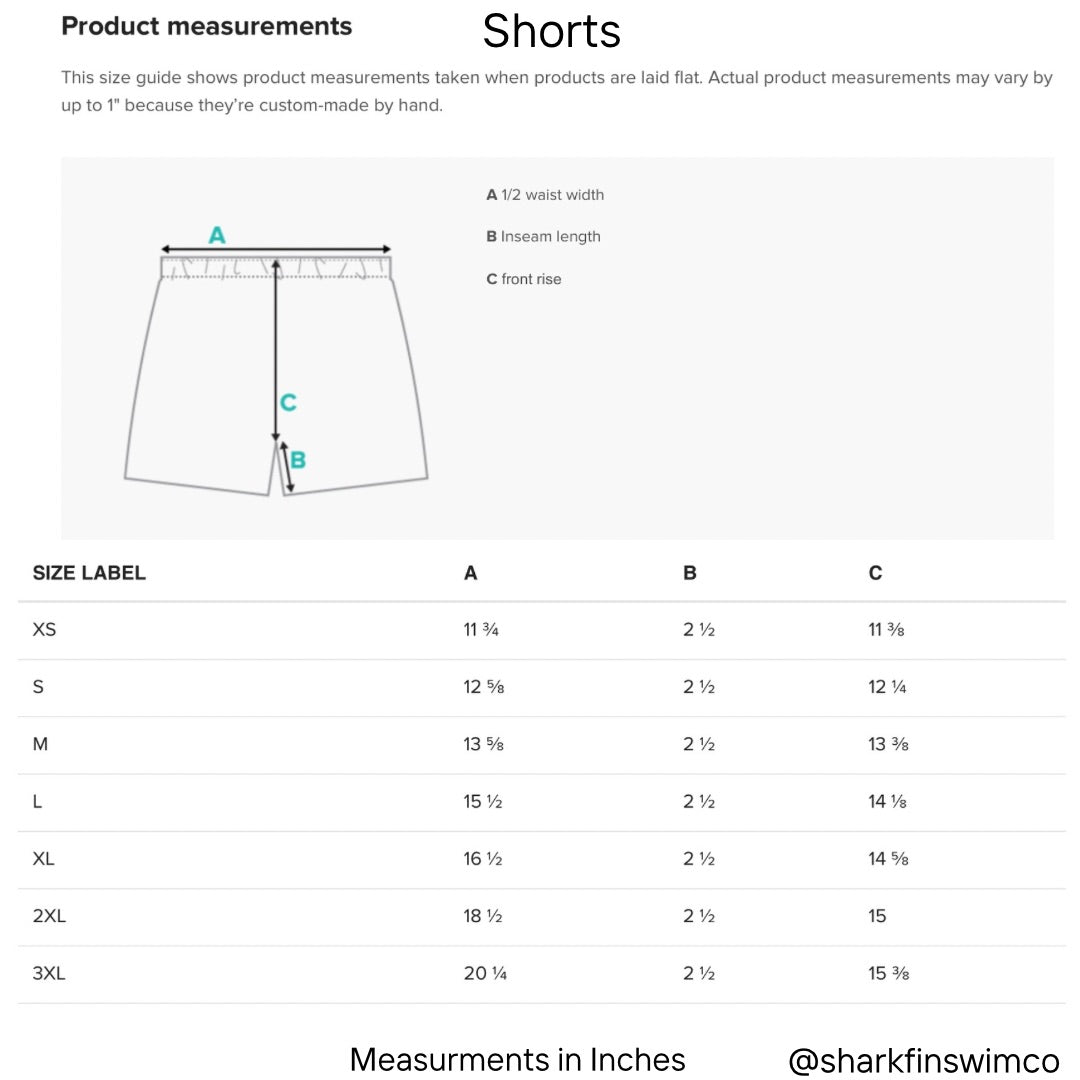 Unisex shirt product measurements 