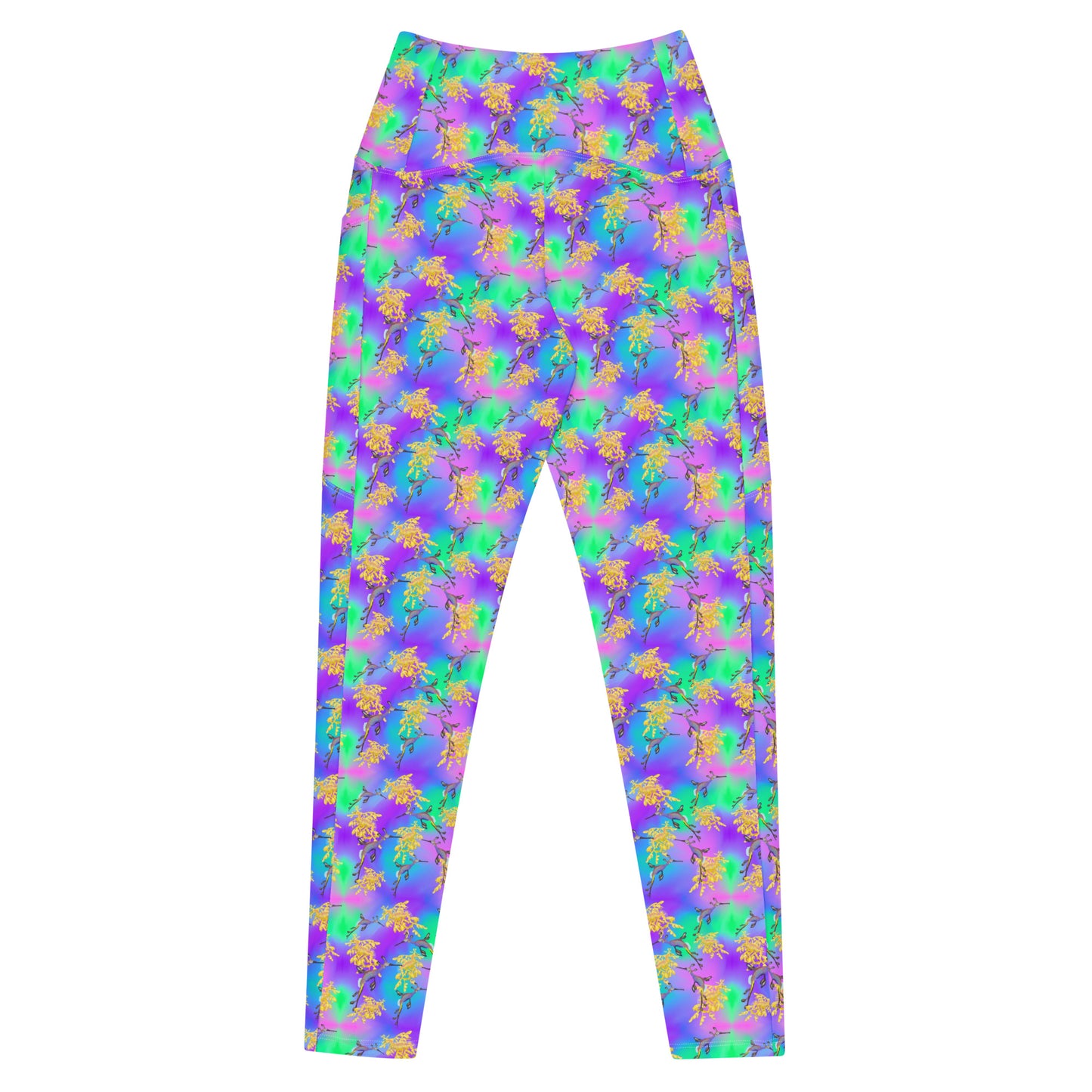 Green and purple dive leggings with sea dragons 